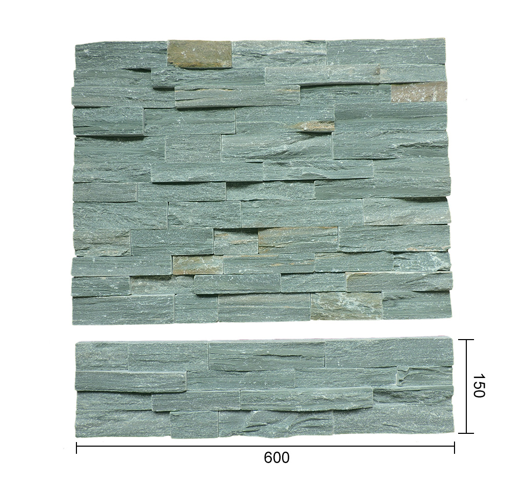 Azulejos de pizarra natural/Ledges alpinas turquesas Paneles de piedra/pizarra Hoja de piedra natural